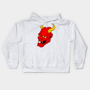 red oni mask Kids Hoodie